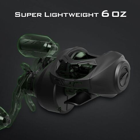 Kastking Spartacus II Baitcasting Fishing Reel ، 6oz ultralight baitcaster reel ، super super with 17.6 lb carbon fiber recl ، 7.2: 1 tear tear ، 39mm palm perfect proffect design in Kuwait