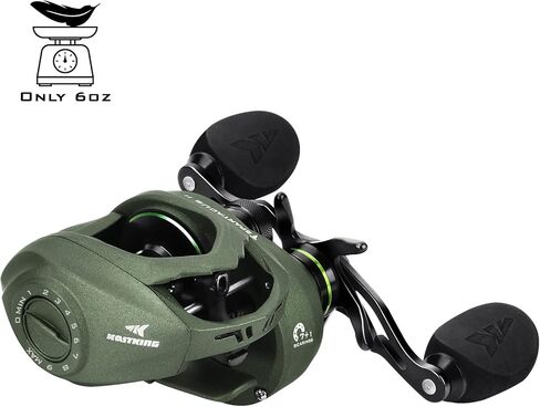 Kastking Spartacus II Baitcasting Fishing Reel ، 6oz ultralight baitcaster reel ، super super with 17.6 lb carbon fiber recl ، 7.2: 1 tear tear ، 39mm palm perfect proffect design in Kuwait