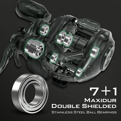 Kastking Spartacus II Baitcasting Fishing Reel ، 6oz ultralight baitcaster reel ، super super with 17.6 lb carbon fiber recl ، 7.2: 1 tear tear ، 39mm palm perfect proffect design in Kuwait