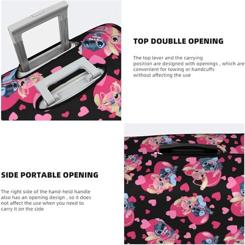 ISUNIET حقيبة السفر الغطاء الواقي حقيبة الجذع قابل للغسل غطاء الأمتعة المرنة يناسب 18 "-32" حقيبة حامي الأمتعة مع سحاب مخفي هدايا للنساء الفتيات لطيف 18 متوسطة in Kuwait