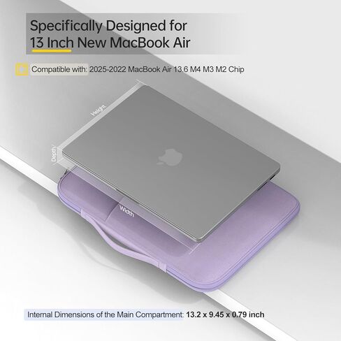 13 inch iPad Carrying Bag for 2026 2025 13 Inch iPad Pro M5/M4, iPad Air M4 M3 M2, Protective Sleeve Case, Fit with Apple Pencil or Smart Keyboard, Purple in Saudi Arabia