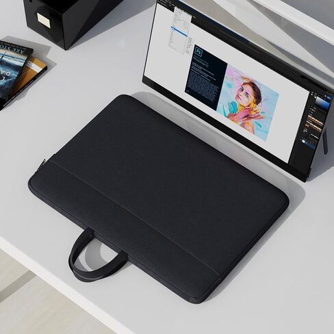 24 Inch Portable Monitor Case Carrying Sleeve Compatible with 23.8-24 Inch Portable Large Monitor with Handle Pocket, Protective Travel Shockproof-Padded Accessory Bag in Saudi Arabia