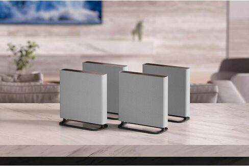 Sony Bravia Theatre Quad Home Theatre Sound Sound مع 4 مكبرات صوت لاسلكية (رمادي) حزمة SASW3 اللاسلكية ، ووسادات العزل المراقبة ، وكابل HDMI ، وعلاقات الكابل (5 عناصر) in Saudi Arabia