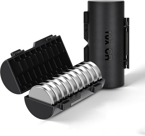 Kiwifotos (2 Pack) CR2032 Coin Cell Battery Case Organizer يحتفظ 20pcs CR2032 CR2025 CR2016 CR2320 CR2325 CR2330 CR2335 CR2354 CR2412 CR2430 CR2450 حامل بطاريات (بطارية غير مضمنة) in Kuwait