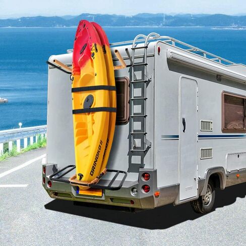 Vertical RV Kayak Rack & Bike Carrier – Holds 2X 12ft Kayaks & 2 Bikes, 2" Hitch Mount for Trucks, SUVs & RVs, Heavy Duty Outdoor Gear Storage, 300 lb. Capacity in Saudi Arabia