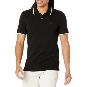 A|X ARMANI EXCHANGE mens Oxford Ax Logo Polo Shirt, Black, Large US in Saudi Arabia