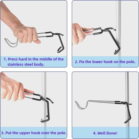 6 Pcs Fence Hooks used for Baseball Bag, Tent Accessories for Inside | Safety Metal Buckle Hook for baseball coaching accessories, Softball Bag, Outdoor Sports Backpacks, Water Cups, Tent Hooks in Saudi Arabia