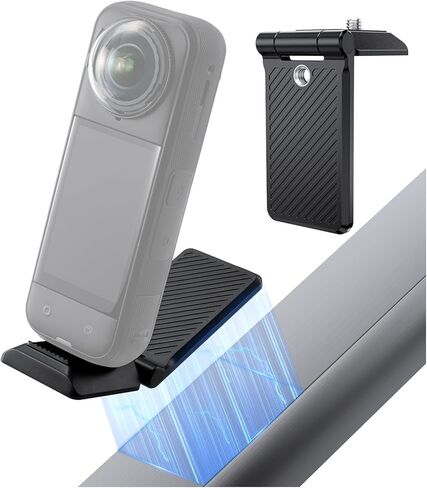 K & F Concept Magnetic Mount Stand متوافق مع Insta360 x5 ، قبضة محمولة قابلة للطي ، مع 1/4 ثقب المسمار وقاعدة نوع Arca للترايبود ، قوس قاعدة كاميرا الحركة لـ Insta360 x4/x3/go 2/go 2 in Kuwait