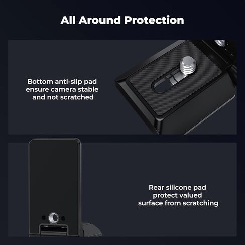 K & F Concept Magnetic Mount Stand متوافق مع Insta360 x5 ، قبضة محمولة قابلة للطي ، مع 1/4 ثقب المسمار وقاعدة نوع Arca للترايبود ، قوس قاعدة كاميرا الحركة لـ Insta360 x4/x3/go 2/go 2 in Kuwait