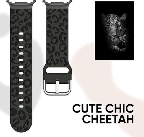 3 Pack Leopard Engraved Bands Compatible with Samsung Galaxy Watch 9/8 40mm/44mm/Classic 46mm, Breathable Soft Silicone Waterproof Replacement Straps Wristbands for Galaxy Watch 9/8/Classic in Saudi Arabia