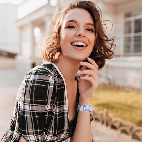 نطاقات ممتدة مضفر مغناطيسية متوافقة مع شريط ساعة Apple و Case 40mm 42mm 42mm 44mm 45mm 46mm النساء ، حلقة منفردة نايلون مرنة مع غطاء واقي الشاشة لـ Iwatch Series 10 9 8 7 6 5 4 3 in Kuwait