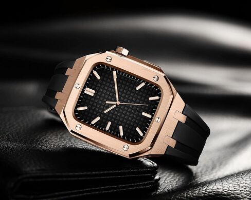 MSLRYGM Silicone Strap with Shockproof Bumper Case for Band Case 45mm 44mm Only for IWatch Series 7 SE 6 5 4 Men Women Sports Military Band Protective Case in Saudi Arabia