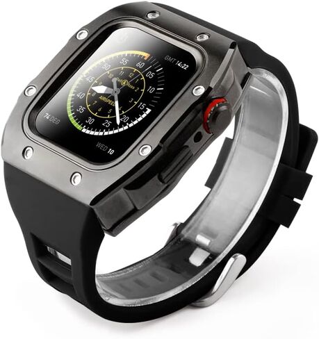 MSLRYGM New Case for Strap Stainless Steel Protective Cover for Iwatch Series 6 5 SE Band 44mm Modification Kit Accessories in Saudi Arabia
