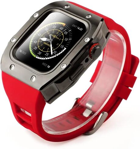 MSLRYGM New Case for Strap Stainless Steel Protective Cover for Iwatch Series 6 5 SE Band 44mm Modification Kit Accessories in Saudi Arabia