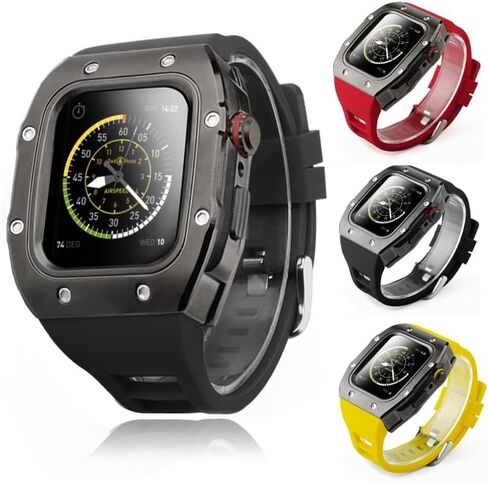 MSLRYGM New Case for Strap Stainless Steel Protective Cover for Iwatch Series 6 5 SE Band 44mm Modification Kit Accessories in Saudi Arabia