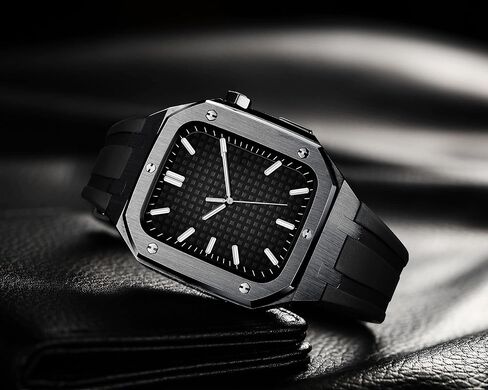 MSLRYGM For Men Women Metal Protective Cover Case with Silicone Strap Shockproof Bumper For Band 45mm 44mm in Saudi Arabia