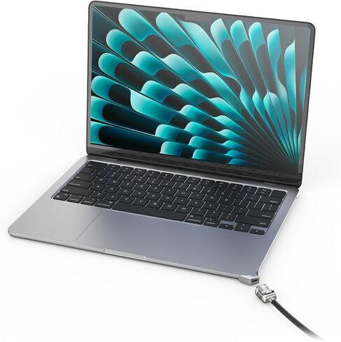 Compulocks Ledge Lock Adapter for MacBook Air 15" M2-M4 with Keyed Cable Lock Silver in Kuwait