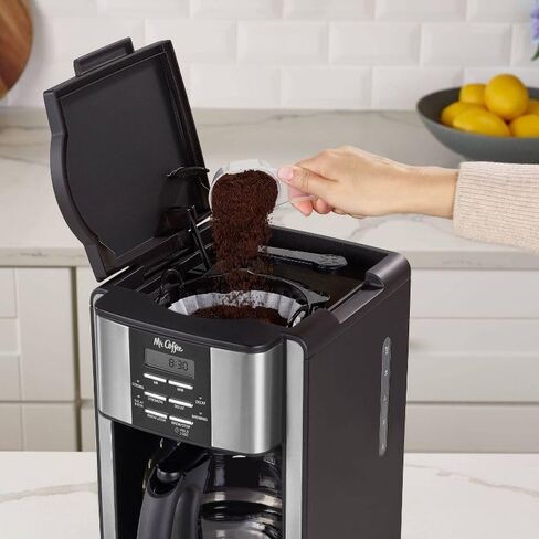 Mr. Coffee 12-Cup قابل للبرمجة من الفولاذ الأسود/غير القابل للصدأ: بالتنقيط ، الإغلاق التلقائي ، أجزاء آمنة غسالة الصحون in Saudi Arabia
