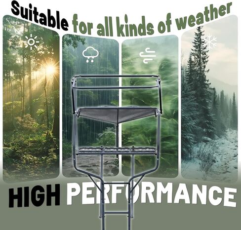 Kuafu 18 '2-Man Sadder Tree Stand Tranting Tree Stand for Geed Ruffed Righting Past Patch Tear Ageatory ، 500 lb extren in Saudi Arabia