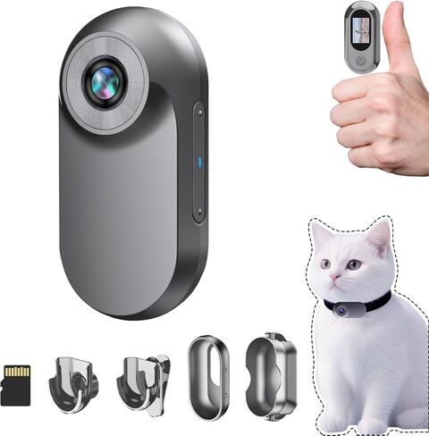 Mini Body Camera 1080P, Thumb Size 40M Waterproof Camera, Clip On Action Cam, Body Cam for Cycling Travel Sports(Black) in Kuwait