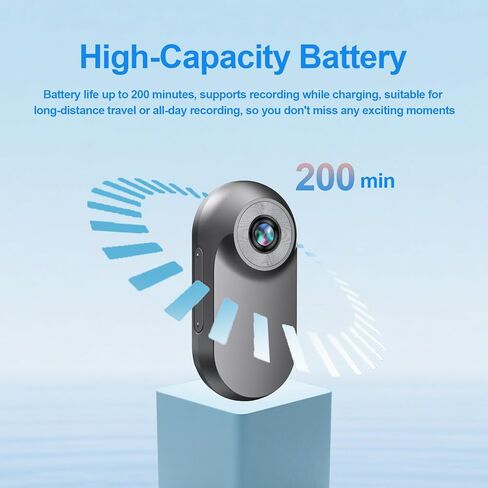 Mini Body Camera 1080P, Thumb Size 40M Waterproof Camera, Clip On Action Cam, Body Cam for Cycling Travel Sports(Black) in Kuwait