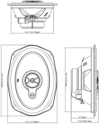 JBL Stage2 9634HI - 600W 6 "x 9" (15.2 سم × 23 سم) مكبر صوت من ثلاث طرق مع مخروط IMPP مع مكبرات صوت قبة متوازنة PE in Kuwait