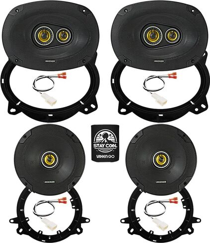 مكبرات الصوت Kicker 6x9 و 6.5 بوصة لـ Subaru Crosstrek 2018-2024 طقم الترقية - زوجان من سلسلة CS مع محولات وتسخير ، مكبر الصوت الأمامي والخلفي للسيارة CSC6934 ، 46CSC6934 و CSC654 ، 46CSC654 in Saudi Arabia