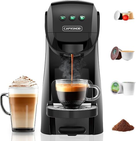 Warriors1 Single Serving Coffee Maker for Keurig K Cup ، Espresso Machine for Nespresso Origin in Kuwait