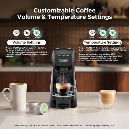 Warriors1 Single Serving Coffee Maker for Keurig K Cup ، Espresso Machine for Nespresso Origin in Kuwait
