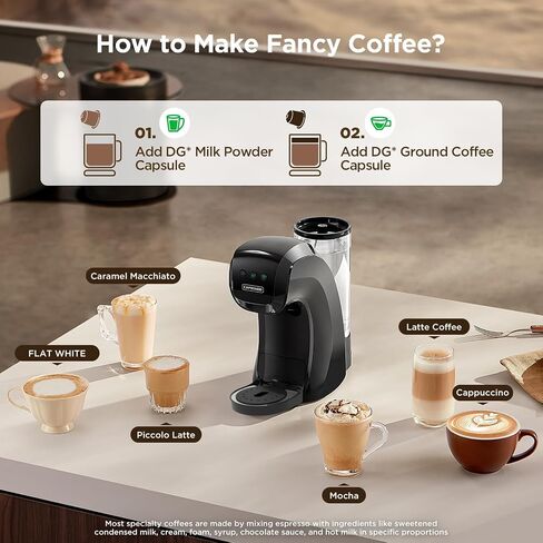 Warriors1 Single Serving Coffee Maker for Keurig K Cup ، Espresso Machine for Nespresso Origin in Kuwait