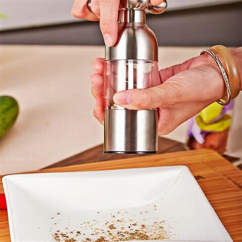 Pepper and Salt Grinder Grinding Garlic Spice Kitchen Creative Tools BBQ Accessory(17.5cm) in Saudi Arabia