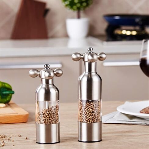 Pepper and Salt Grinder Grinding Garlic Spice Kitchen Creative Tools BBQ Accessory(17.5cm) in Saudi Arabia
