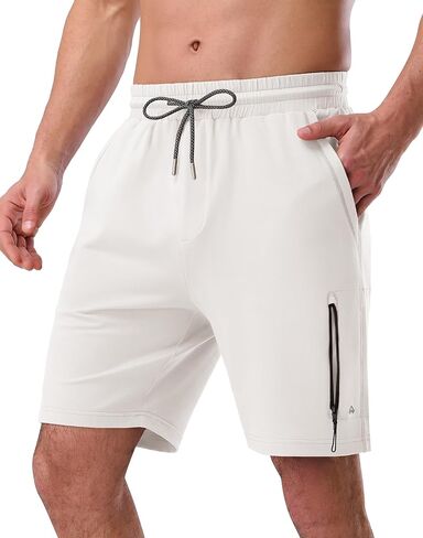 Pioneer Camp Sweat Shorts for Men 7" Inseam Cotton Athletic Casual Shorts with 4 Pockets for Gym Workout Lounge Summer Shorts in Kuwait