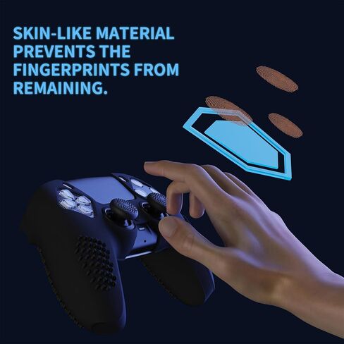 Playvital لجلد وحدة التحكم PS5 | شحن قفص الاتهام ودود ، ومرصعة ثلاثية الأبعاد مرصعة من الحامي المضاد للانزلاق غطاء ناعم مع 6 قبضة الإبهام و 2 ملصقات ، واضحة أبيض in Saudi Arabia