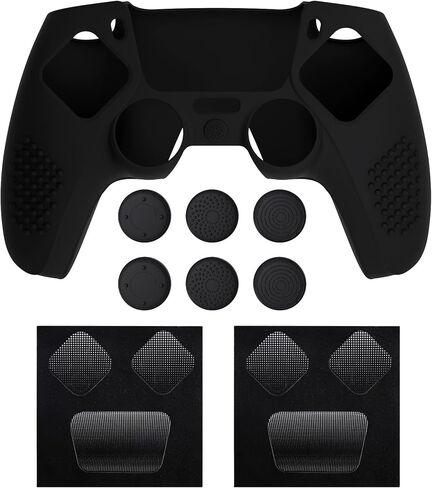 Playvital لجلد وحدة التحكم PS5 | شحن قفص الاتهام ودود ، ومرصعة ثلاثية الأبعاد مرصعة من الحامي المضاد للانزلاق غطاء ناعم مع 6 قبضة الإبهام و 2 ملصقات ، واضحة أبيض in Saudi Arabia