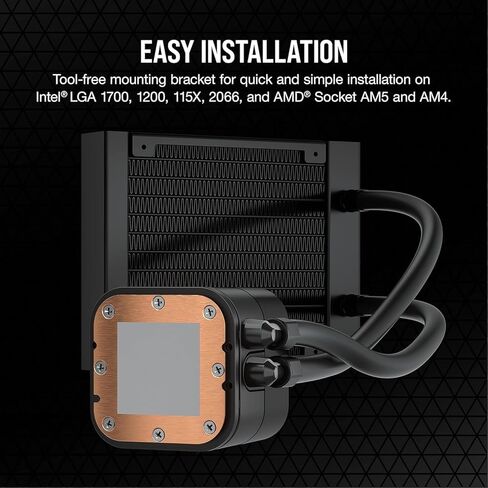 Corsair H60X RGB Elite CPU CPU CONDER - 16 RGLEDS Dynamic - SP120 Series Series PWM مع تقنية AirGuide - Intel® LGA 1700 ، 1200 ، 115x ، 2066 ، AMD® AM5/AM4 Sockets - Black (Renewed) in Saudi Arabia