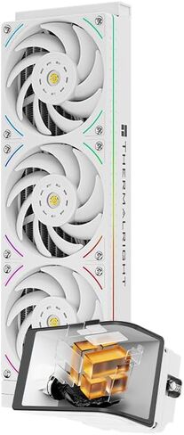 Thermalright Wonder Vision 360 UB Argb White Cpu Water Colder ، شاشة منحنية مغناطيسية 6.67 بوصة بدقة 2400 × 1080 ، شاشة عرض AMOLED ، مبرد CPU السائل لـ AM4/AM5 ، Intel LGA1700/1851 in Saudi Arabia