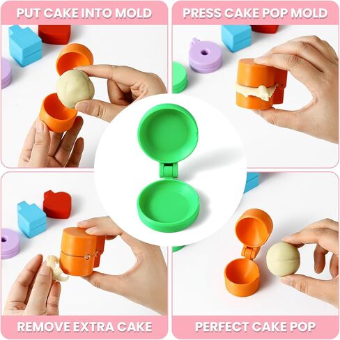 2 PCS Round Cake Pop Mould Set Set ، ثلاثية الأبعاد المطبوعة Circle Cake Cake Cutter و Supper in Kuwait