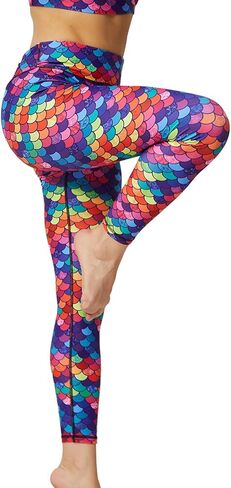 UIUO-UIPEU Women's Printed Yoga Pants with Pockets Workout Leggings for Women Tummy Control Compression Leggings in Kuwait