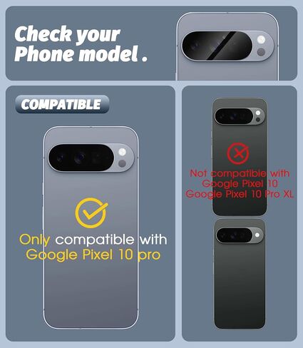 Orzero (3 Pack) Camera Lens Protector Compatible for Google Pixel 10 Pro (Not for XL Model), Protector de Cámera Case Friendly Tempered Glass 9H High Definition Microphone Cutout Anti-Scratch in Saudi Arabia