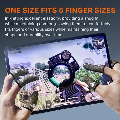 JWH Ultra-Thin Pure Silver Fiber Gaming Finger Thumb Sleeve, Silky Sensitivity,20 Pack Guantes para Dedos dedales Gamer profesionales,with 2 pcs Storage Box,Dedales Gamer,for PUBG Gaming Cots​ Gloves in Saudi Arabia