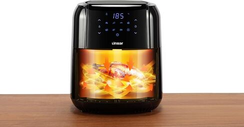 5.5 L Air Fryer - Digital Air Fryer - XL 6-Qt Family Size - One-Touch Digital Control Presets, Broil, Roast - Bake, Nonstick Dishwasher-Safe Parts - Automatic Shutoff in Saudi Arabia