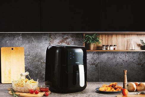 5.5 L Air Fryer - Digital Air Fryer - XL 6-Qt Family Size - One-Touch Digital Control Presets, Broil, Roast - Bake, Nonstick Dishwasher-Safe Parts - Automatic Shutoff in Saudi Arabia