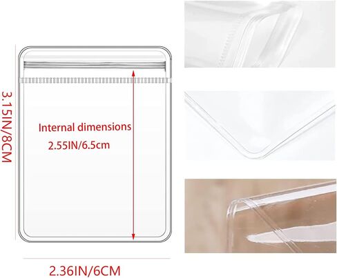 GSXRB PVC Anti Tarnish Jewelry Bags,Jewelry Bags Clear Plastic. Jewelry Pouch for Jewelry Rings and Earrings (100 pcs，3.14x4.72 inches) in Saudi Arabia