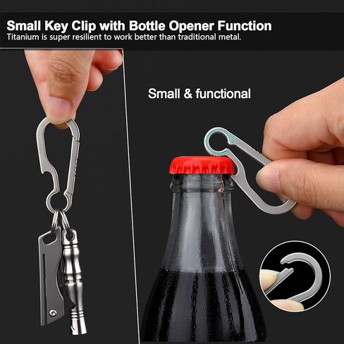 Key Chain Clip Titanium Carabiner Keychain Quick Release Carabiner for Keys Titanium Key Rings Heavy Duty in Kuwait
