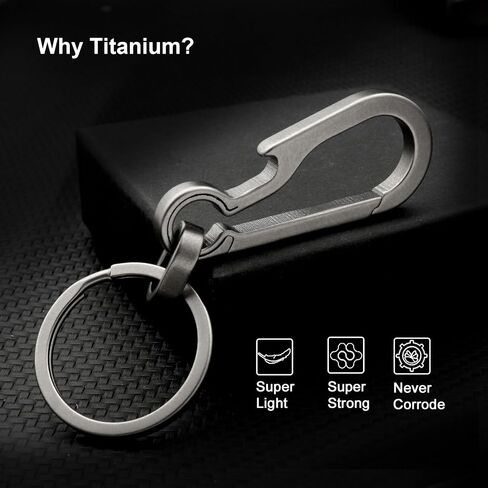 Key Chain Clip Titanium Carabiner Keychain Quick Release Carabiner for Keys Titanium Key Rings Heavy Duty in Kuwait