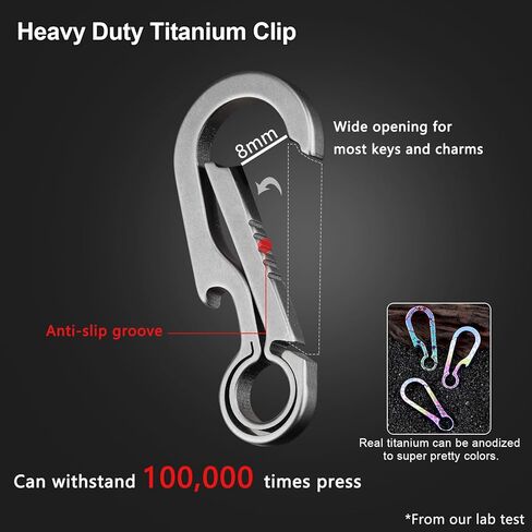 Key Chain Clip Titanium Carabiner Keychain Quick Release Carabiner for Keys Titanium Key Rings Heavy Duty in Kuwait