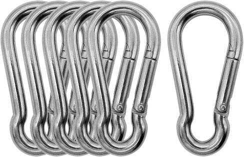Marine Grade 316 Stainless Steel Carabiners Heavy Duty, Durable & Rust-Free Clips for Gym, Swing, Dog Leashes, Hammocks, Keychains, and More in Saudi Arabia