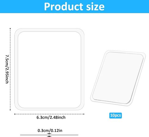 10 حزمة منصات هلام لزجة ، واضحة من وسادات الإمساك المزدوجة من جانب اللوحة اللصق القابلة للإزالة. in Kuwait