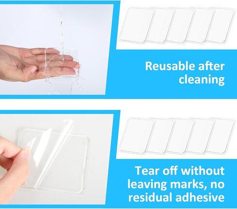 10 حزمة منصات هلام لزجة ، واضحة من وسادات الإمساك المزدوجة من جانب اللوحة اللصق القابلة للإزالة. in Kuwait